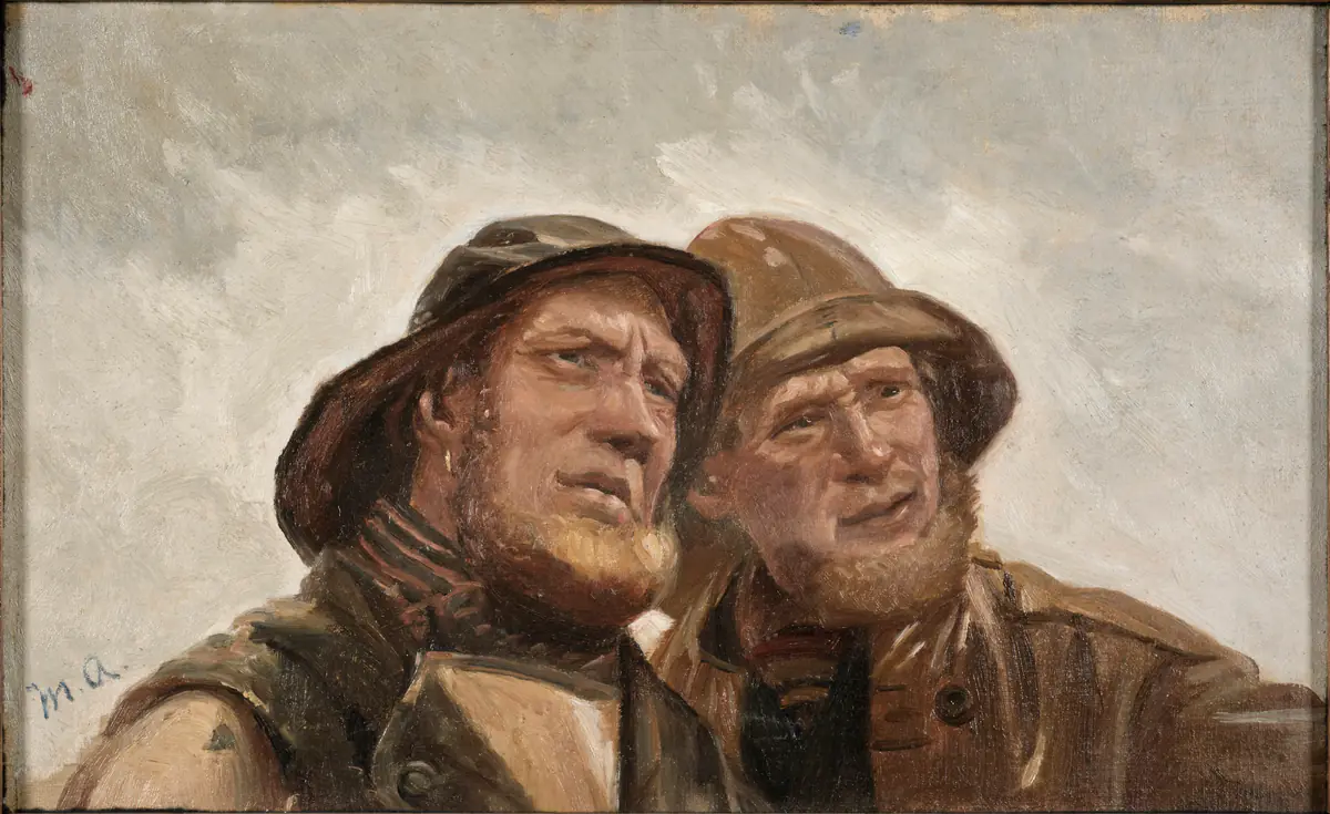 Deux pêcheurs.Étude - Michael Ancher