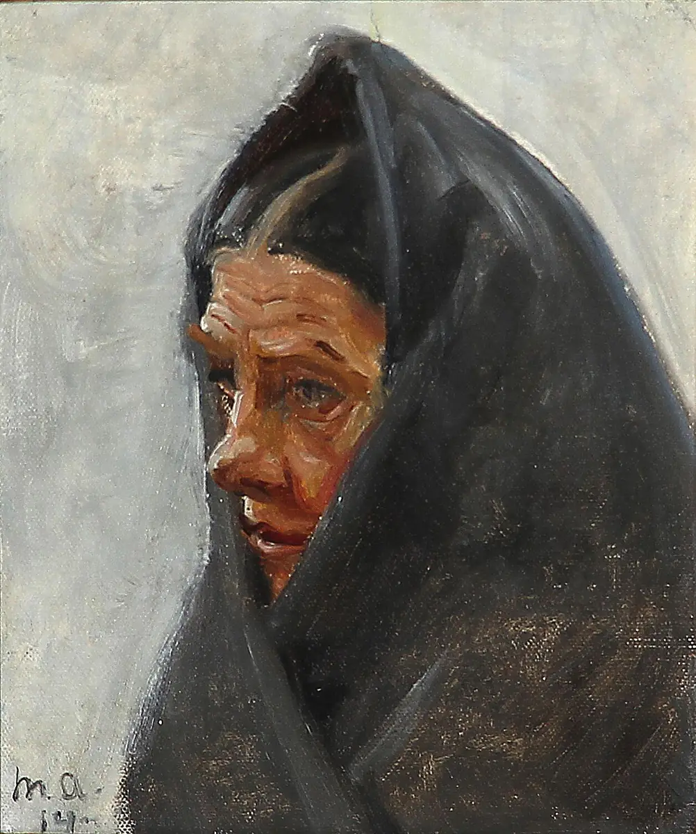 Une femme, étude - Michael Ancher