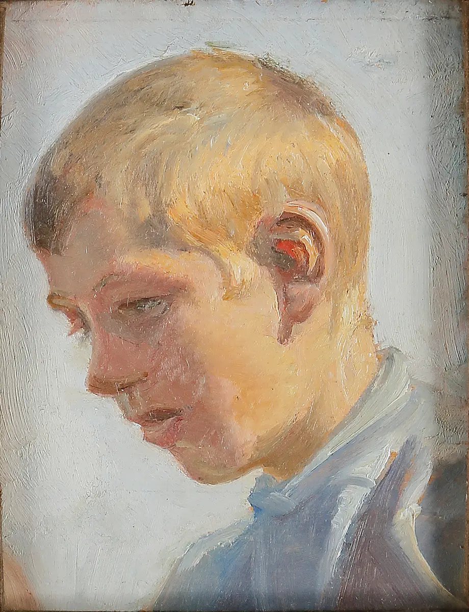 Portrait d'un garçon. Étude. - Michael Peter Ancher