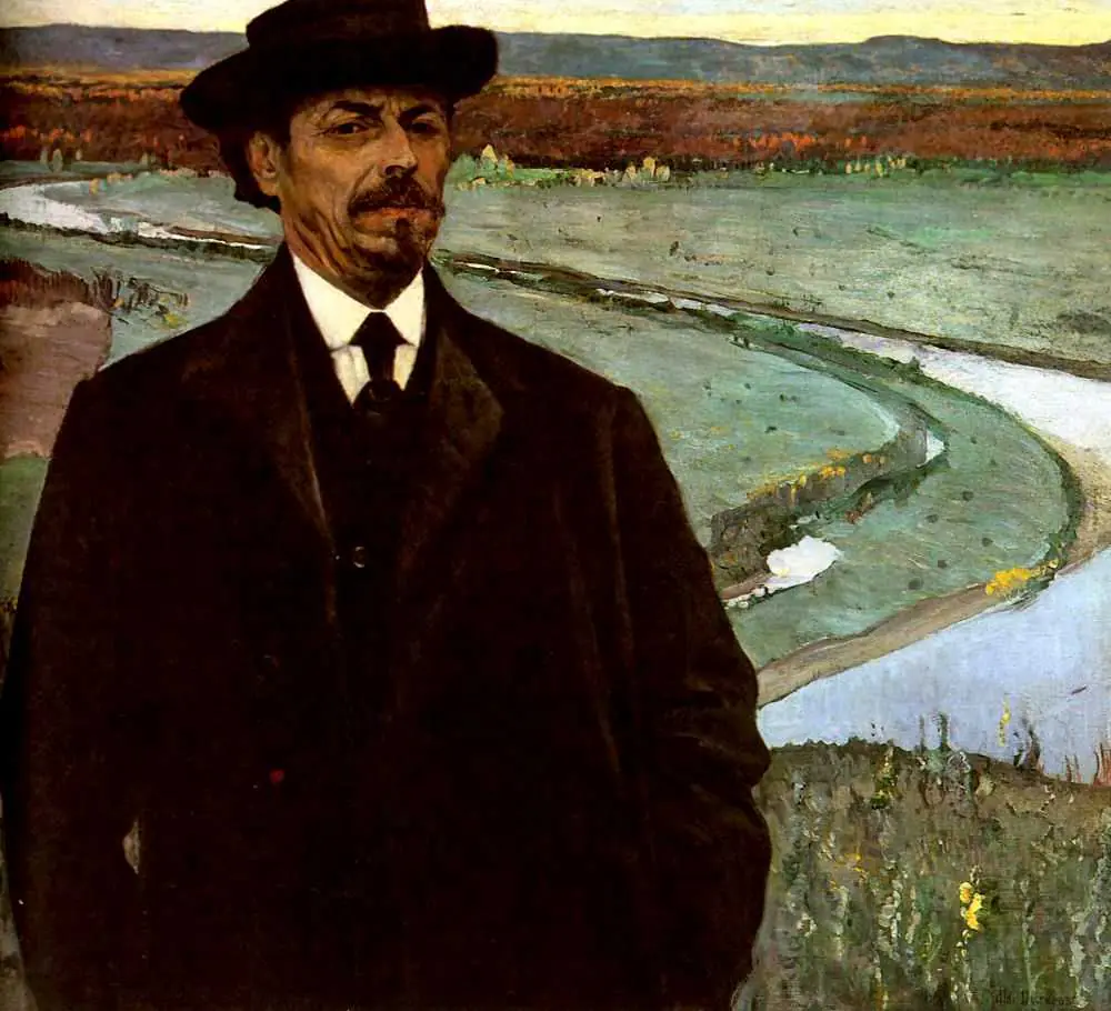 Autoportrait devant la rivière - Mikhaïl Nesterov