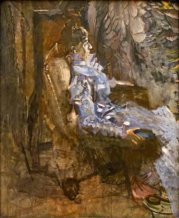 Femme devant les lilas - Mikhaïl Vroubel