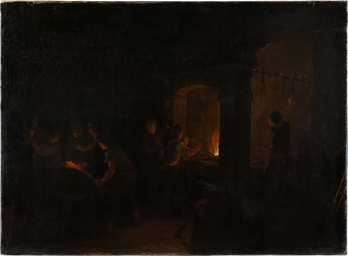 Intérieur d'une Forge - Artiste inconnu