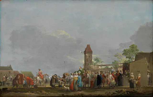 Scène de marché de l'année - Norbert Grund