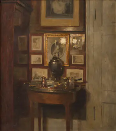 Intérieur avec un samovar. Soirée - Peter Ilsted