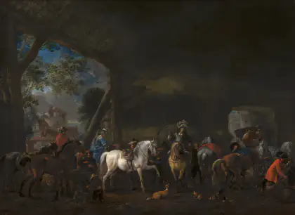 "L'arrivée à l'écurie" - Philips Wouwerman