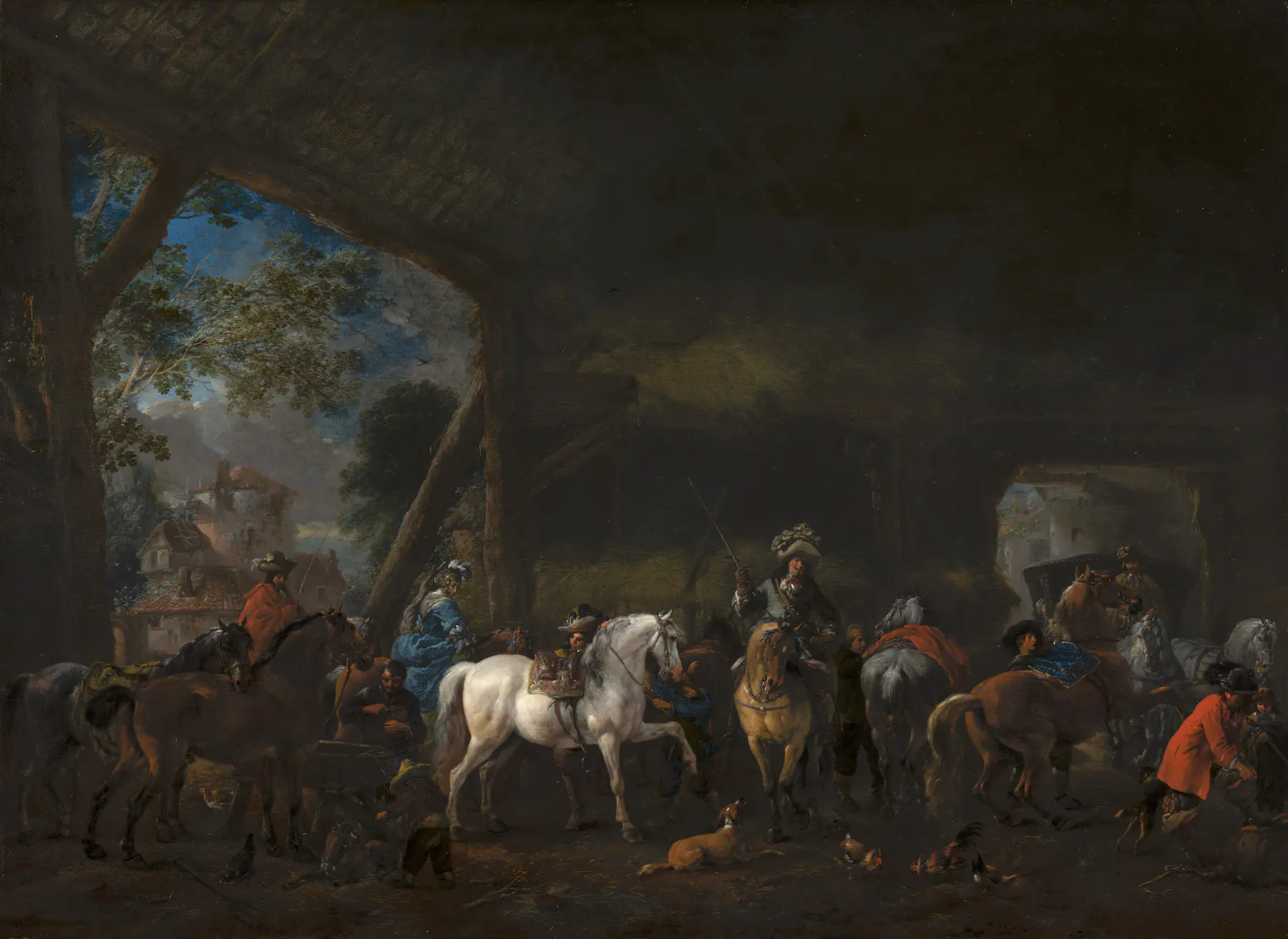 "L'arrivée à l'écurie" - Philips Wouwerman