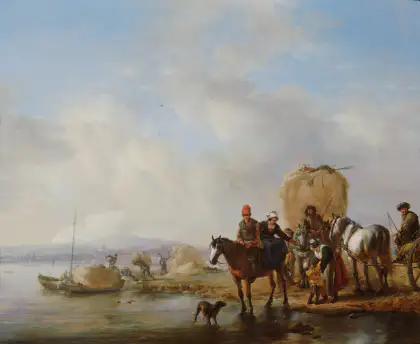 Le chariot à foin - Philips Wouwerman