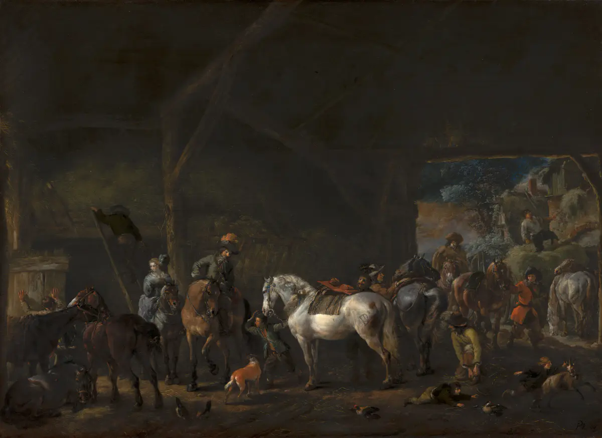 "Le départ de l'écurie" - Philips Wouwerman
