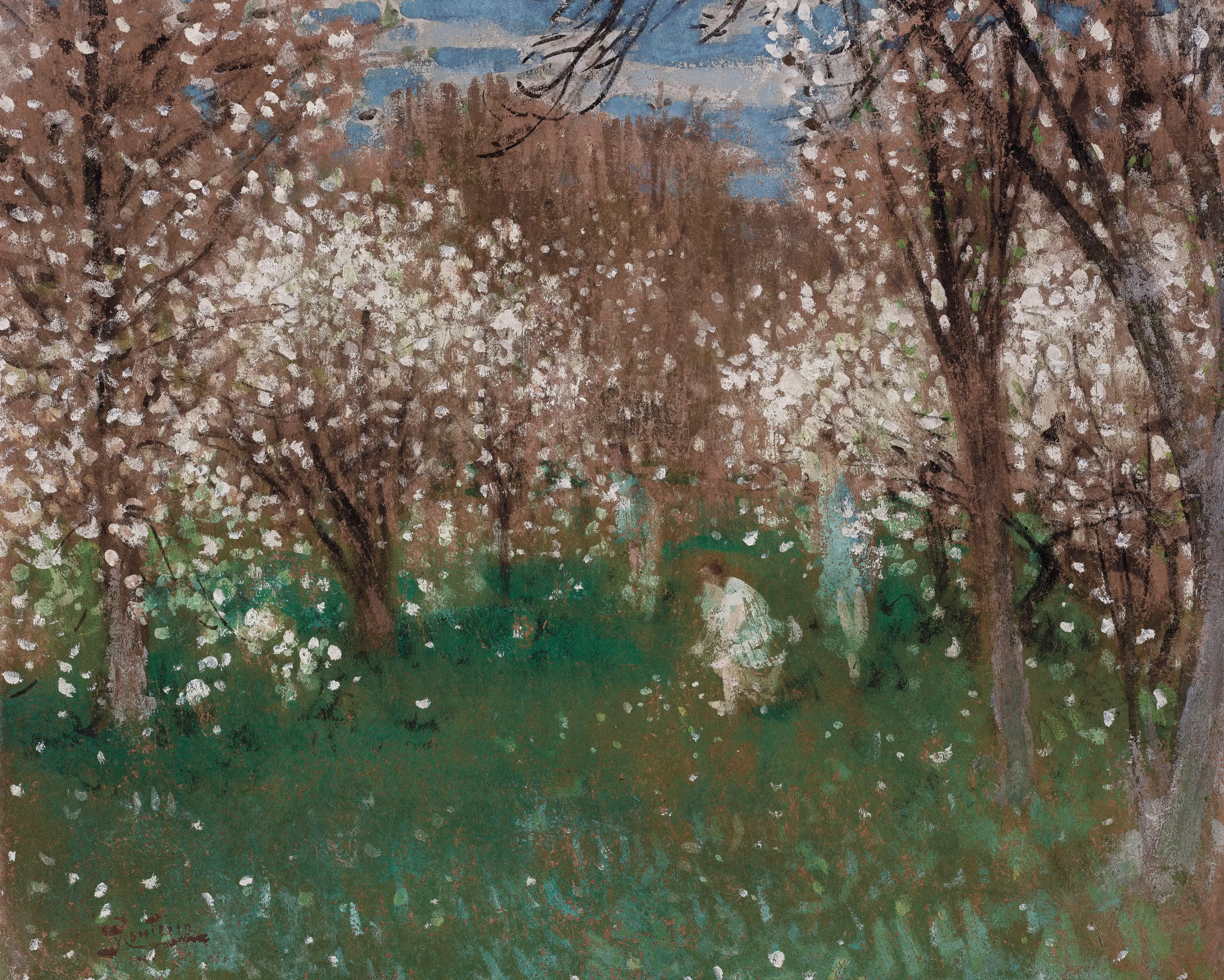 Verger en fleurs - Pierre-Eugène Montézin
