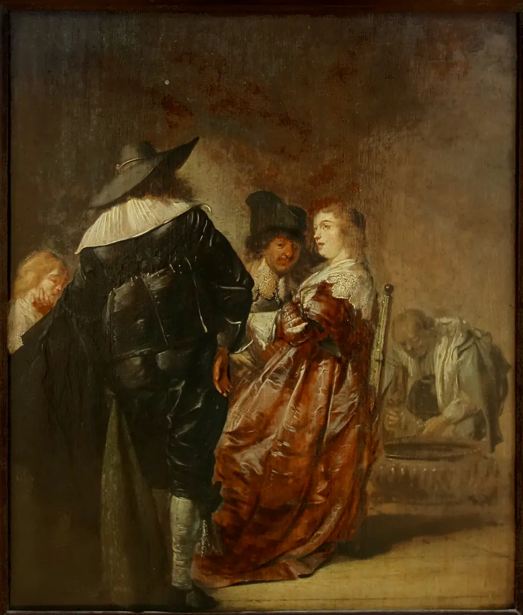 La Conversation. Scène galante. - Pieter Codde