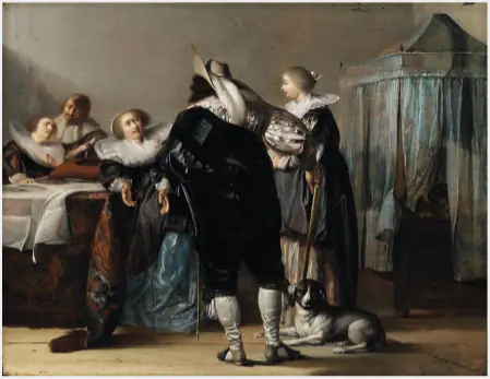 Intérieur avec des personnages - Pieter Codde