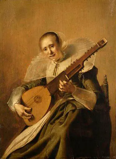 Joueuse de théorbe - Pieter Codde