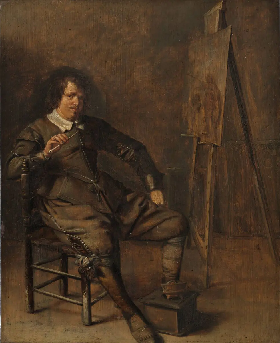Portrait d'un peintre devant son chevalet - Pieter Codde