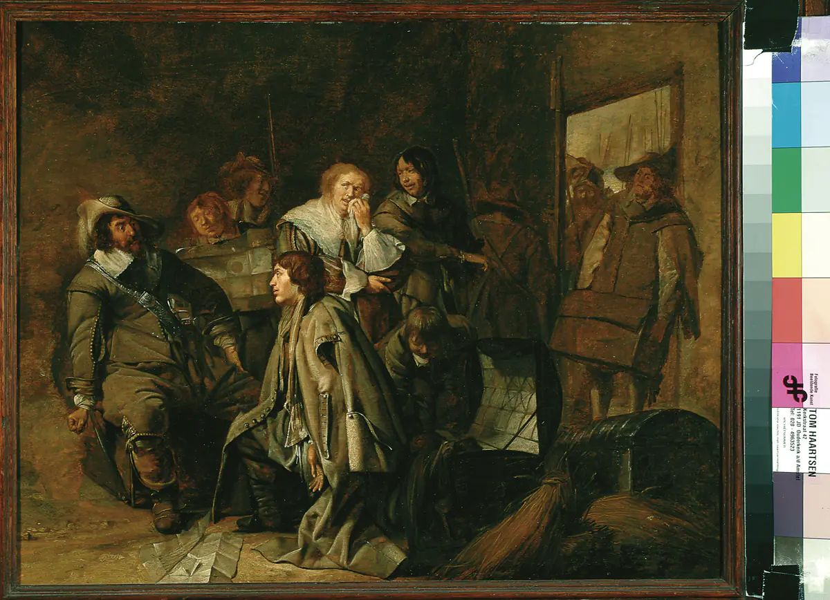 Des soldats pillent une maison - Pieter Codde