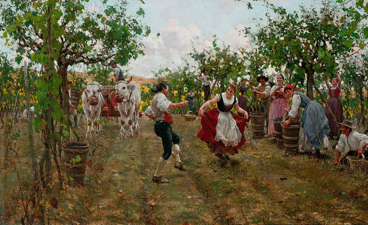 La Fête des vendanges - Raffaello Sorbi