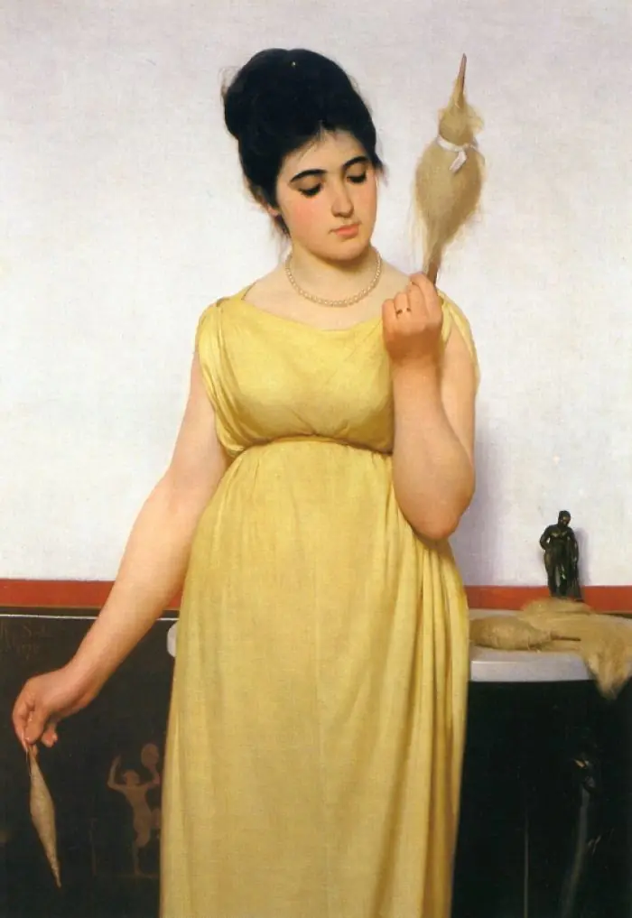 La Fileuse - Raffaello Sorbi