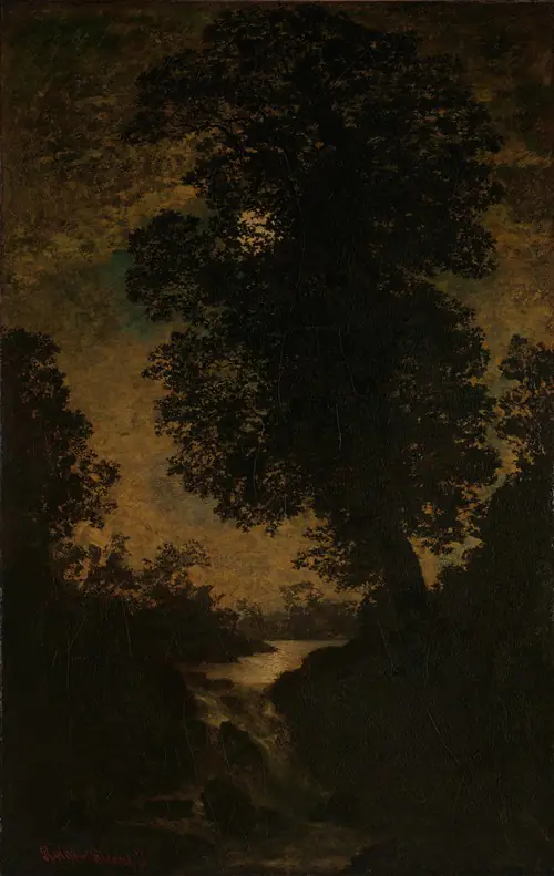 Une cascade au clair de lune - Ralph Albert Blakelock