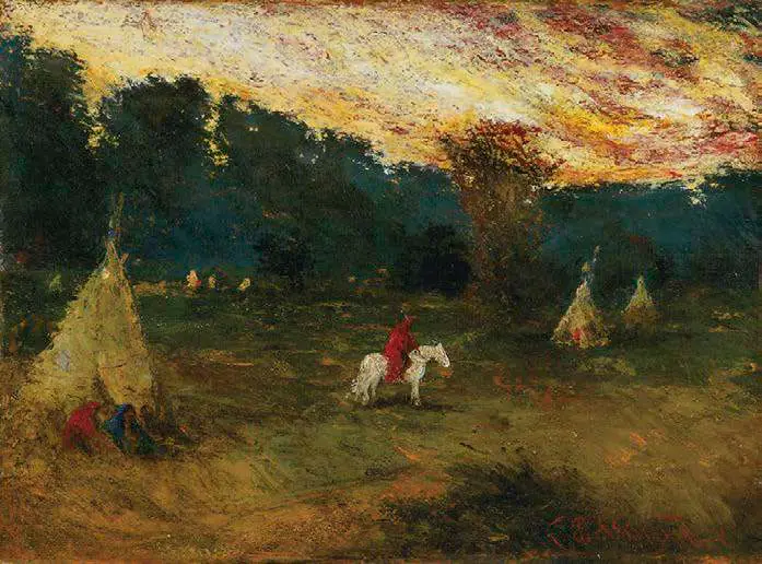 Chasseurs amérindiens - Ralph Albert Blakelock