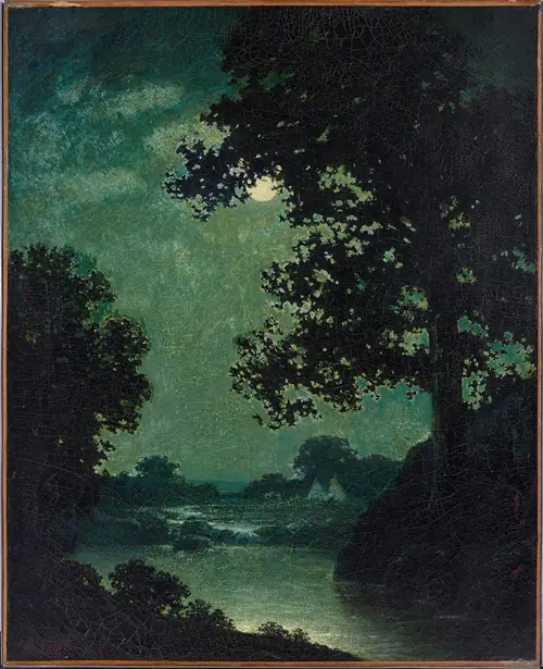 Clair de lune — ciel bleu-vert - Ralph Albert Blakelock