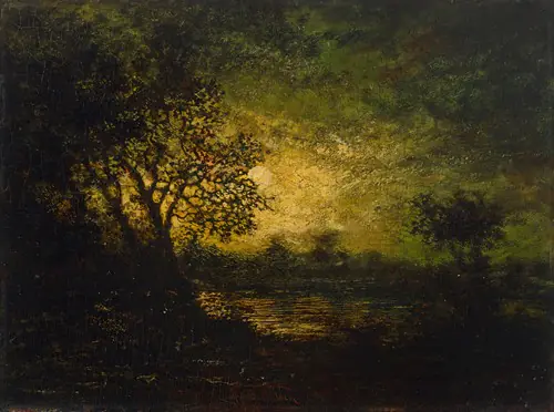 Clair de lune — halo dans la forêt - Ralph Albert Blakelock