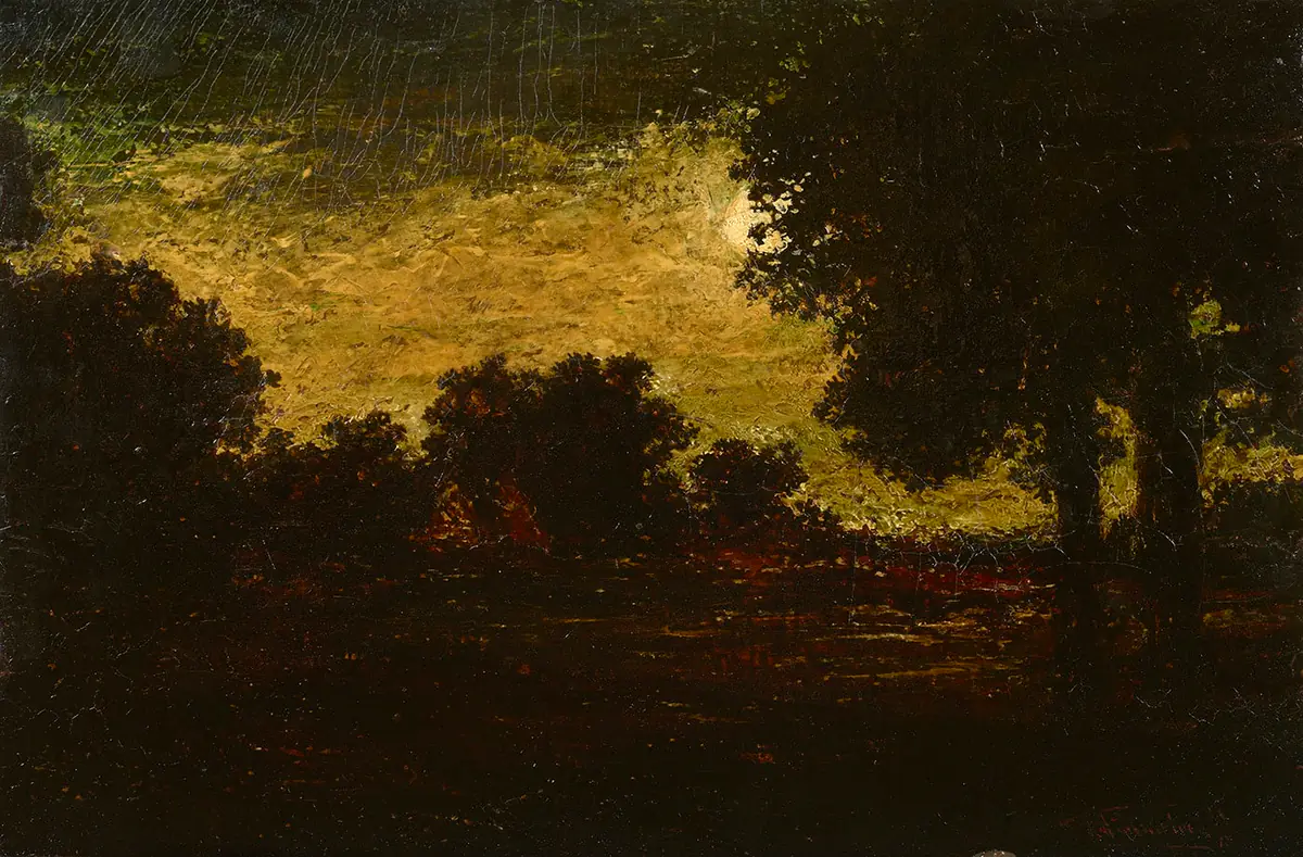 Clair de lune sur le campement - Ralph Albert Blakelock