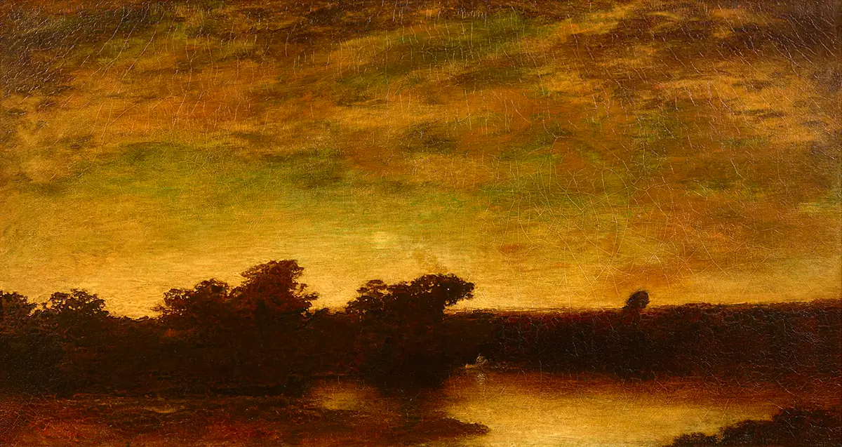 Coucher de soleil — reflets dorés - Ralph Albert Blakelock