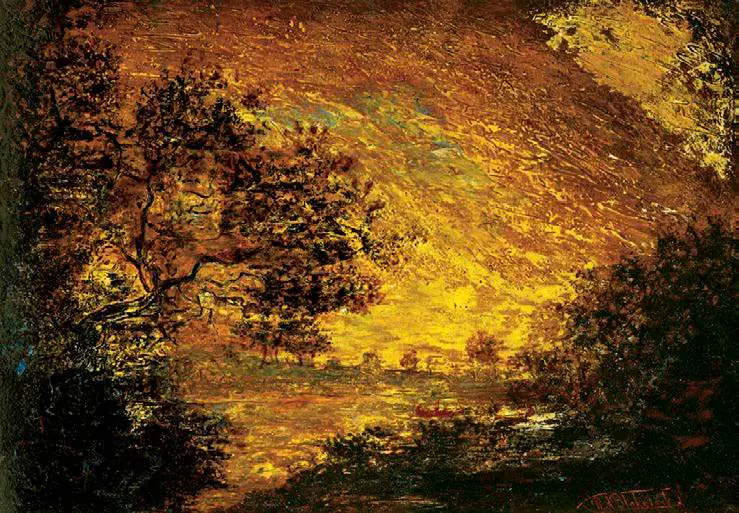 Le Dernier Canoë rouge - Ralph Albert Blakelock