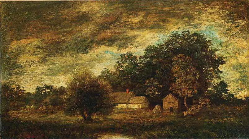 Paysage avec ferme - Ralph Albert Blakelock