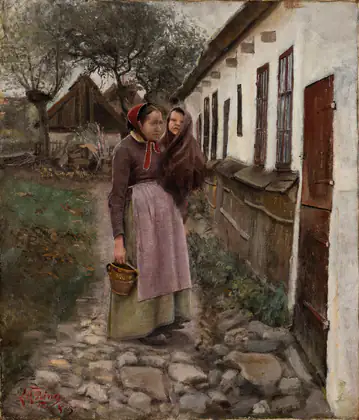 À l'extérieur d'une ferme - L. A. Ring