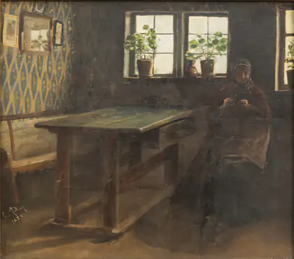 Intérieur rustique. - L. A. Ring