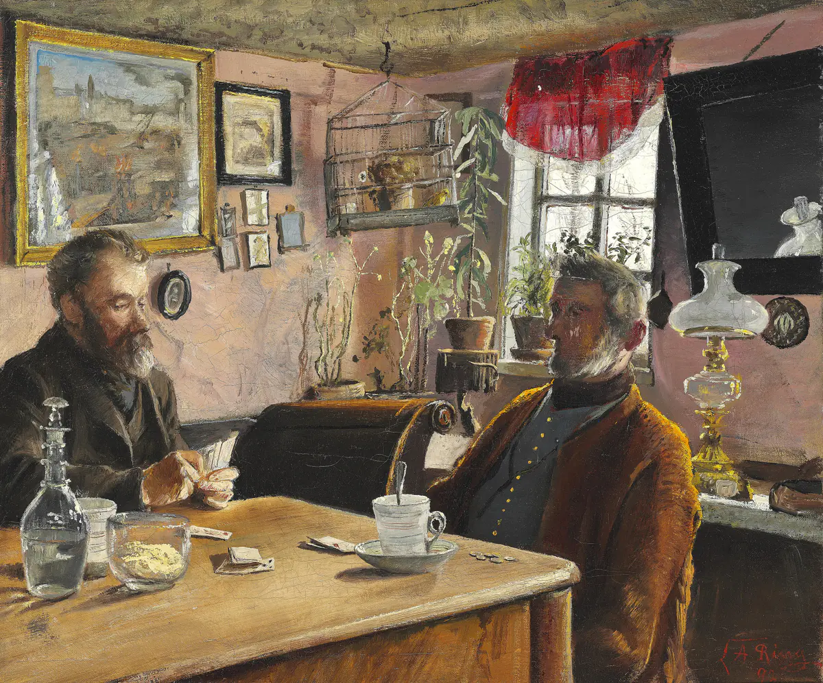 Joueurs de cartes. Deux chiffres - L. A. Ring