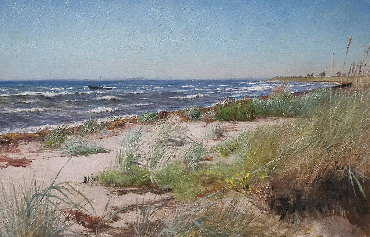 Journée d'été claire à Greve Strand - L. A. Ring