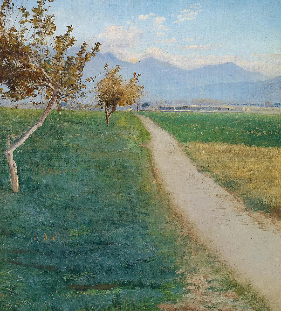 Un paysage avec un chemin.Pompéi. - L. A. Ring