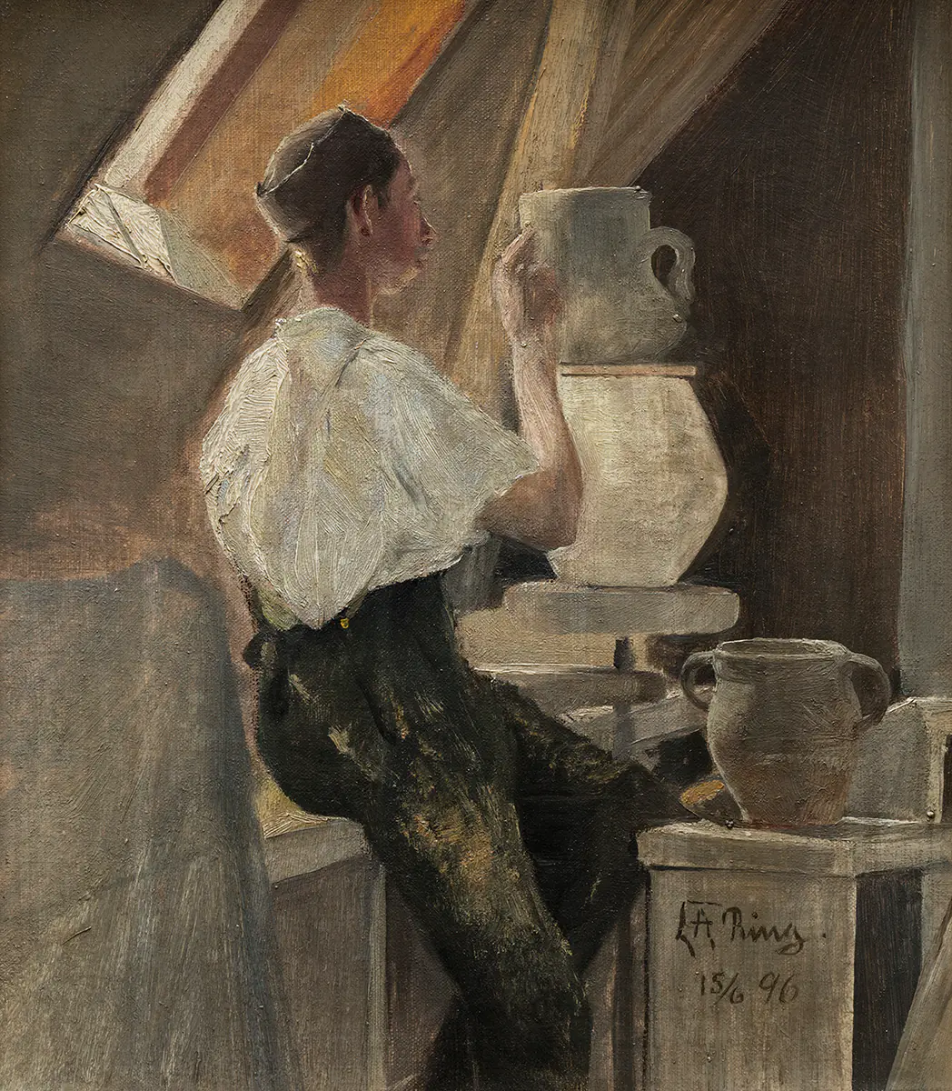 Un potier à son travail. Næstved - L. A. Ring