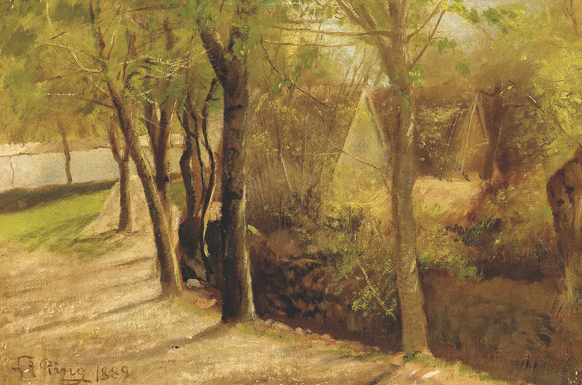 Route près de Mogenstrup, Danemark. - L. A. Ring