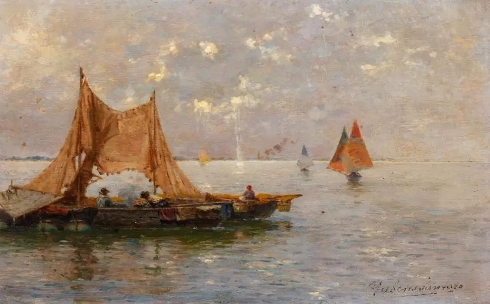 Reflets dans la lagune - Rubens Santoro