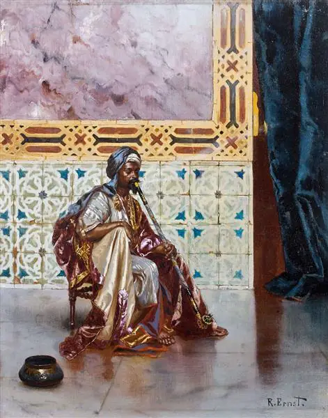 Le Fumeur de chibouk - Rudolf Ernst