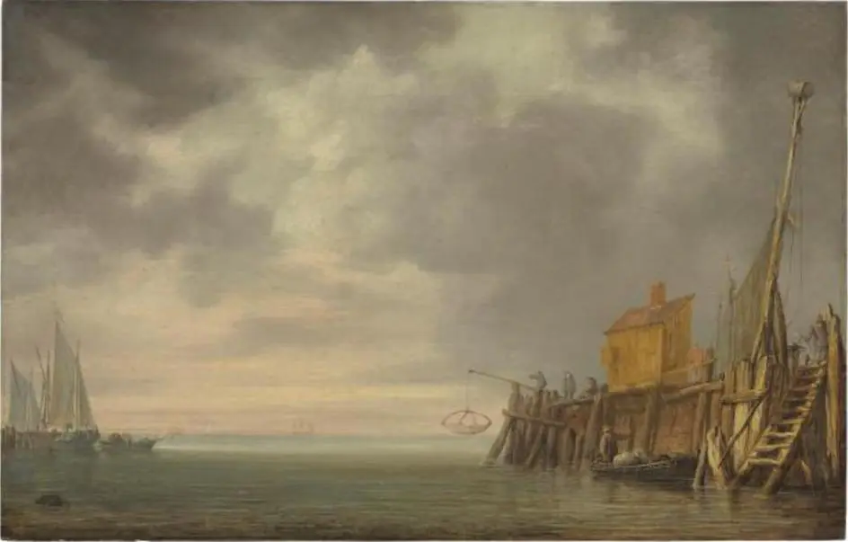 L'entrée d'un port - Simon de Vlieger
