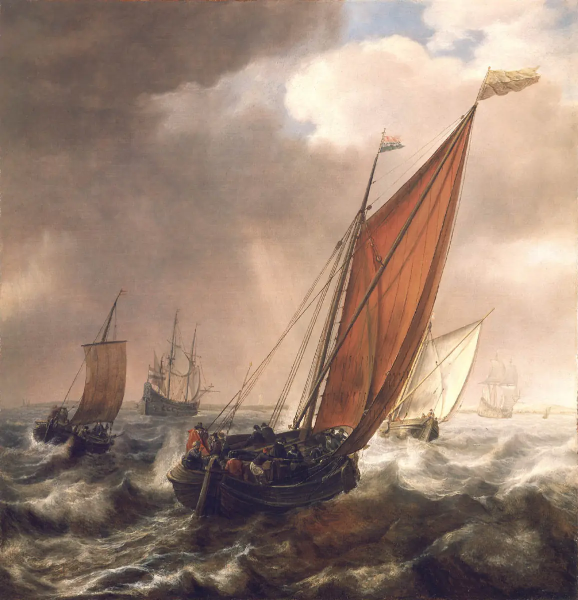 Un ferry hollandais devant une brise - Simon de Vlieger