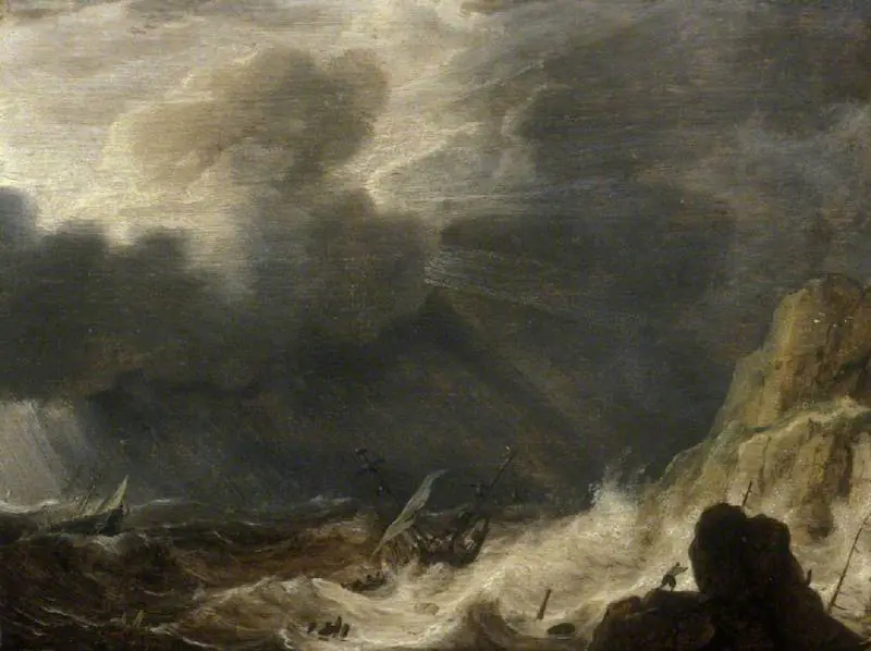 Tempête avec épave - Simon de Vlieger