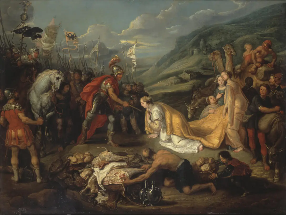 Abigail apporte un cadeau à David - Simon de Vos