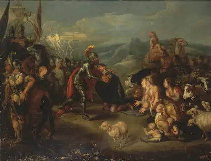 Rencontre d'Ésaü et Jacob - Simon de Vos