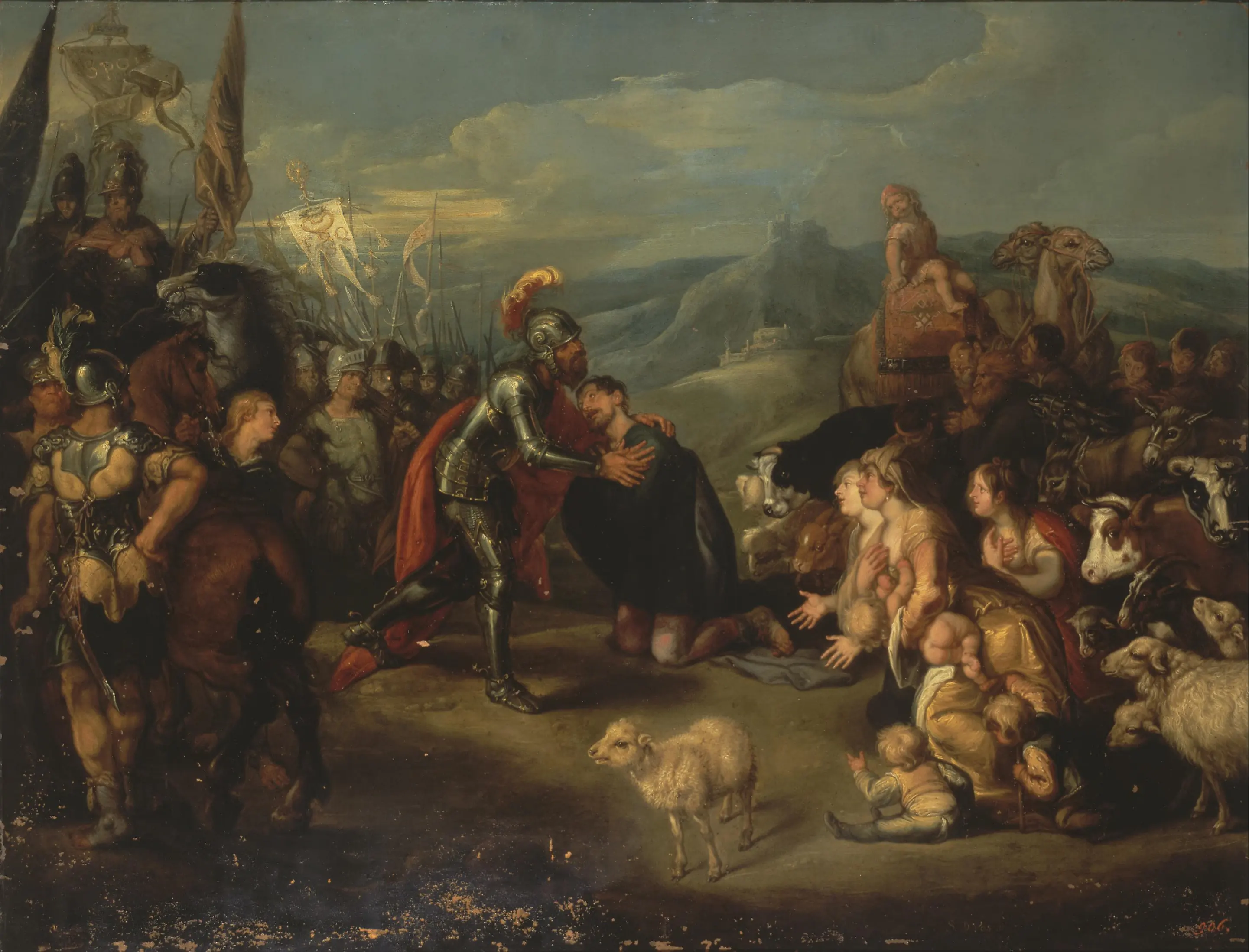 Rencontre d'Ésaü et Jacob - Simon de Vos