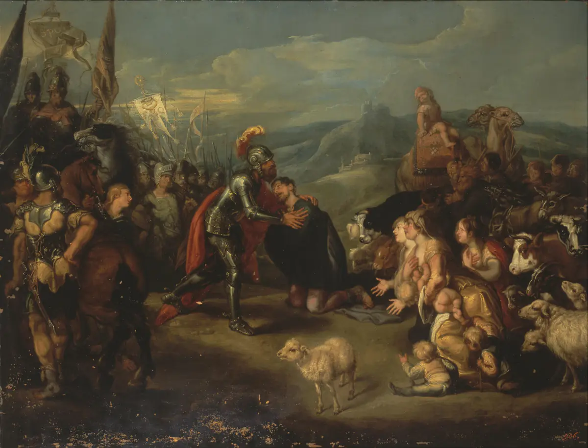 Rencontre d'Ésaü et Jacob - Simon de Vos