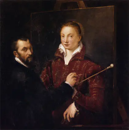 Bernardino Campi peignant Sofonisba Anguissola - Sofonisba Anguissola