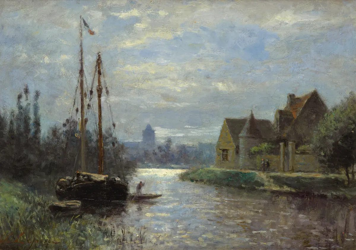 Canal au clair de lune - Stanislas Lépine