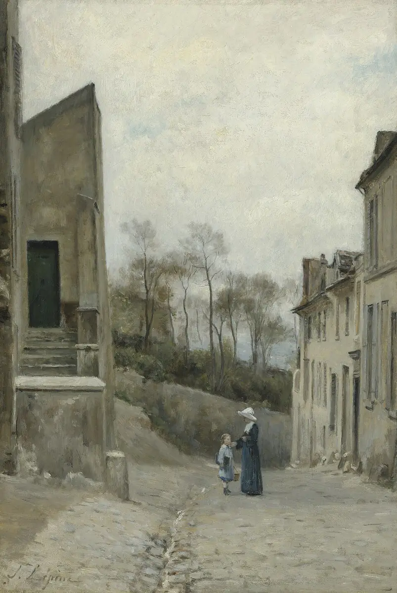 Montmartre, la rue Cortot — version grise - Stanislas Lépine