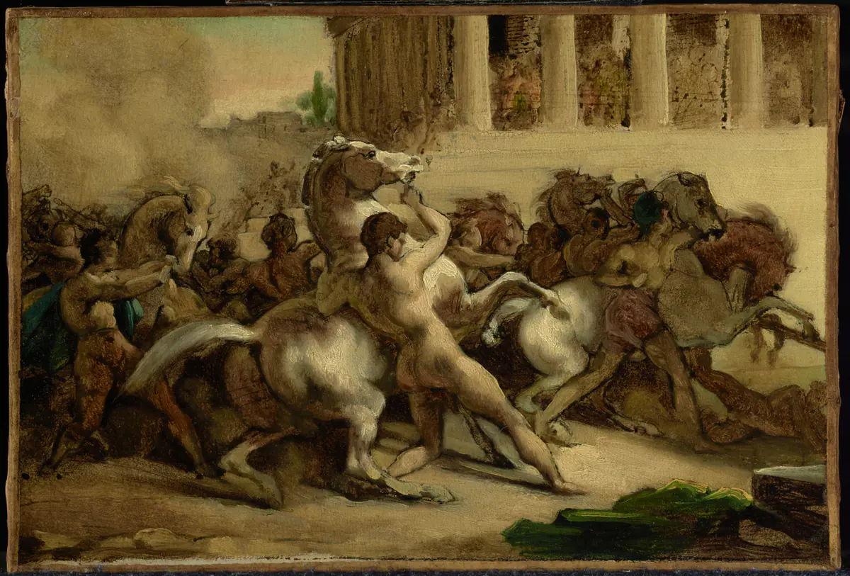 La course des chevaux sans cavalier - Théodore Géricault