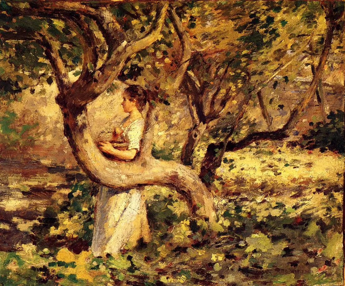 Dans le jardin - Theodore Robinson