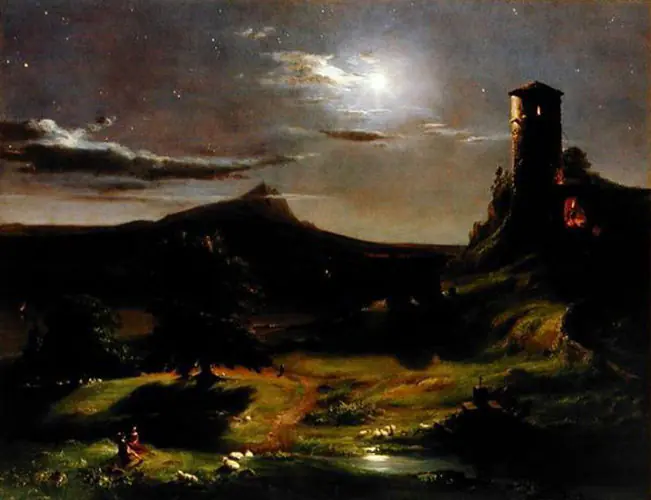 Paysage au clair de lune - Thomas Cole